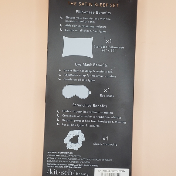Kitsch Other Kitsch Beauty Satin Sleep Set Ivory Poshmark